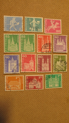Sveitsi 1960: 150 v. käyttömerkkejä