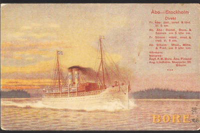 LAIVAKORTTI - S/S BORE