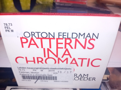 2CD Morton Feldman patterns in A Chromatic Field ( SIS POSTI