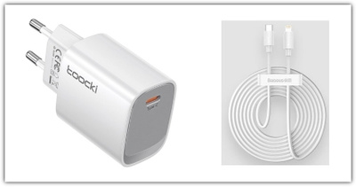 Toocki 20W USB C - Lightning 1,5m kaapeli & laturi #28432