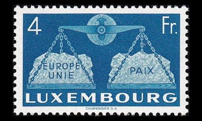 Luxemburg 483 ** Euroopan yhdentyminen 4 Fr (1951)
