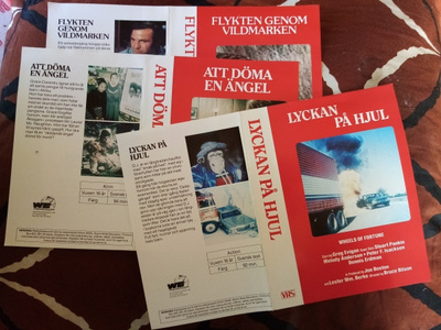 3 kpl VHS kansipaperi ruotsijulkaisu setti ( SIS POSTIKULU )