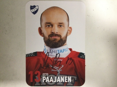 OTTO PAAJANEN-HIFK. KERÄILYKORTTI AIDOLLA NIMIKIRJOITUKSELLA
