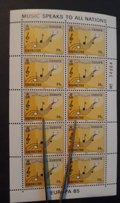 Gibraltar 1985 - Europa CEPT 29p arkki ++