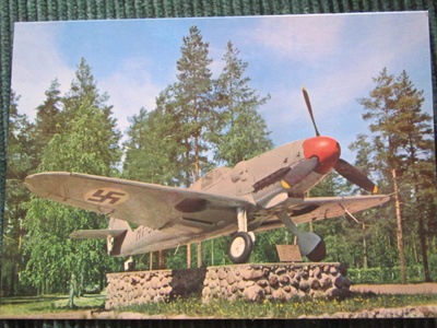 Messerschmitt ME 109G. Utti. Postikortti