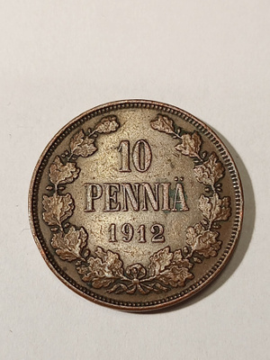 * 10 penniä * 1912 * Copper/Kupari * 1+