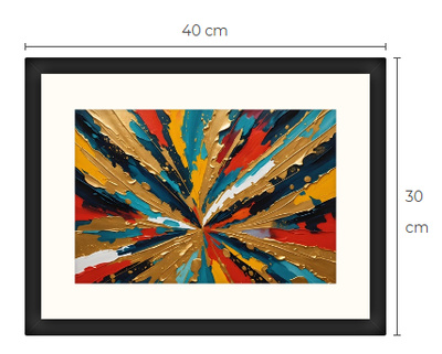 Uusi abstrakti Art Print paspis & kehys 30 cm x 40 cm