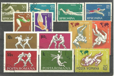 URHEILUaiheiset merkit ROMANIA - sarjoja