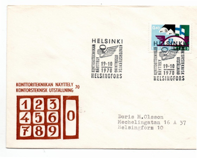 Helsinki: Konttoritekniikan näytt (erikoisleima 19.10.1970)