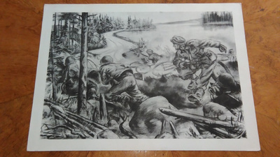 Jatkosota Tiedustelu Kärki Sotapiirros Lindeberg 1942