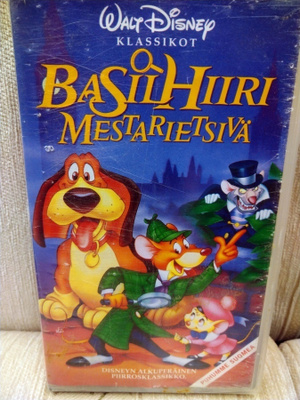 BasillHiiri Mestarietsivä VHS-kasetti Walt Disney.