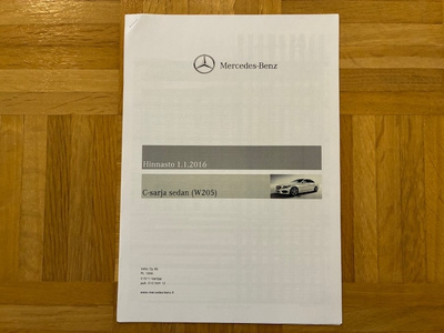 Hinnasto Mercedes C-sarja W205 2016 Veho 1.1.2016 - esite