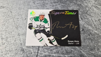 Roope Hintz 2021-22 SP Authentic Sign of the Times Black
