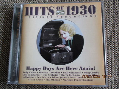 HITS OF 1930 (CD) HAPPY DAYS ARE HERE AGAIN