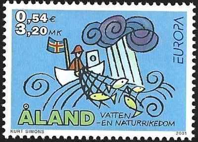 Åland 2001  Eurooppa-merkki  3,20 mk ** LaPe 191