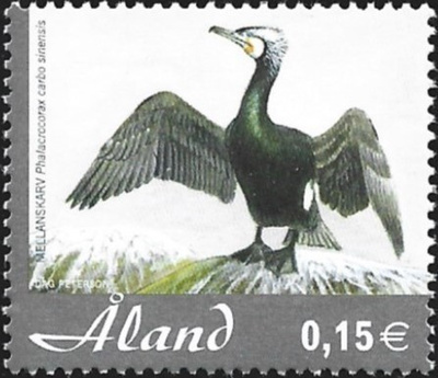 Åland 2005  Tulokaslintuja Merimetso  0,15 €  ** LaPe 244