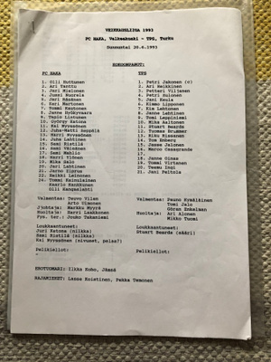 FC Haka -TPS. Veikkausliiga 1993.
