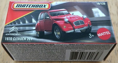 Citroen 2CV Sedan 4 door Red 1970 Rättäri Matchbox 1:64