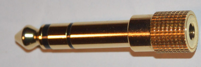 Audioadapteri 3,5mm (naaras) - 6,35mm (uros)