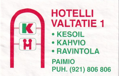 Paimio,Hotelli Valtatie 1 , Kesoil  2/7