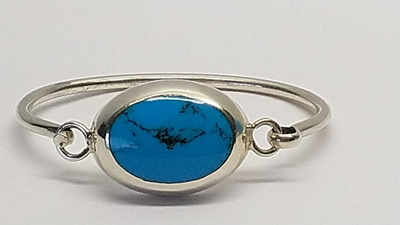Rannerengas turguoise kivellä, hopea 925 sterling, Mexico