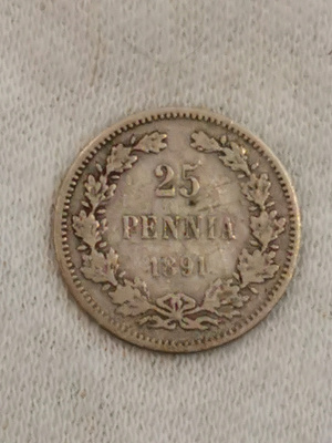 25 penniä 1891, Suomi
