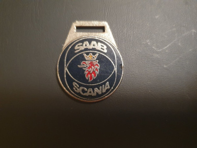 Saab Scania metallinen avaimenperä