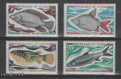 (S0213) CHAD, 1969 (Fishes). Mi ## 282-285. MNH**