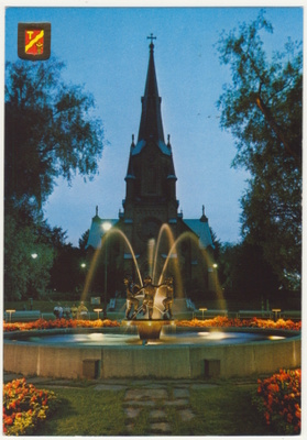 Tampere Aleksanterin kirkko suihkulähde 1981