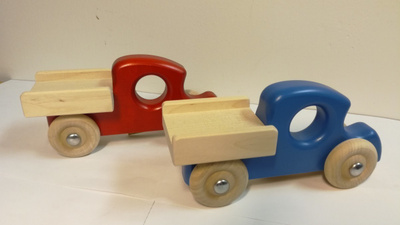 Puinen lava-auto (sininen)