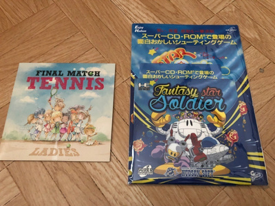 PC Engine CDpelit:Fantasy Star Soldier ja Final Match Tenni