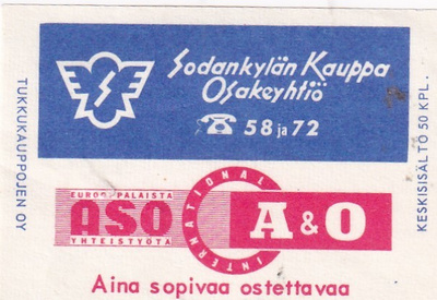Sodankylä. Sodankylän Kauppa Osakeyhtiö A & O   5/8