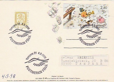 ERIKOISLEIMA , Postimerkin päivä 4.9.1998, Tampere 21