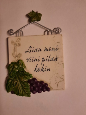 Jääkaappimagneetti tekstillä