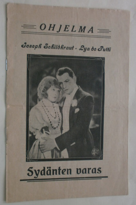 Sydänten varas -elokuvan käsiohjelma v. 1928