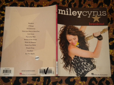 Nuottikirja - MILEY CYRUS - Breakout - 12 laulua