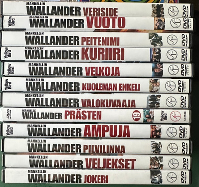 Mankellin Wallander DVD:t 23 kpl, yht. 46 euroa posteineen.