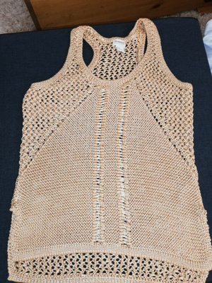 H&M conscious collection kullanvärinen reikätoppi,k.XS/S