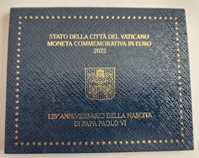 VATIKAANI 2 € juhlaraha 2022 Paavi Paavali VI