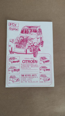 2CV Tarvike ja varaosaluettelo vuodelta 1986