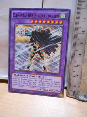 Yu-Gi-Oh hirviö Elemental HERO Great Tornado 1st edition