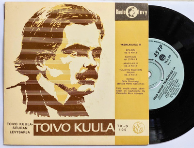 TOIVO KUULA: Yksinlauluja III – 7” EP 196? + kuvakansi