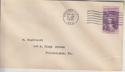 USA FDC 1935 Boulder dam