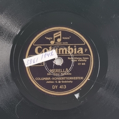 Savikiekko 1942 Columbia konserttiorkesteri Columbia DY 413