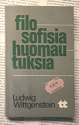 Ludwig Wittgenstein - Filosofisia huomautuksia (pokkari)