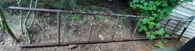 Metalliset tikapuut 3,85 m vintage