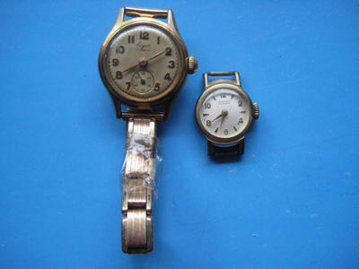 Kelloja 2 kpl (vetokellot) Eiger 17 jewel / Junghans 15 jewe