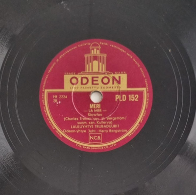Savikiekko 1956 - Lauluyhtye Trubaduurit - Decca PLD 152