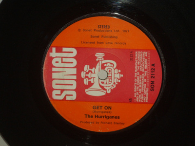 Hurriganes 7" Get On / Kenny At The Corner * 1977 UK
