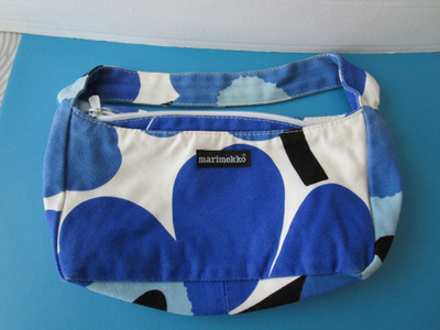 Marimekko laukku, sininen Unikko käsilaukku